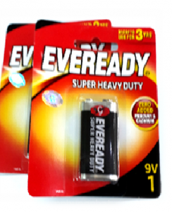 Pin Eveready 1222-BP1 SHD 9V 6F22 Super Heavy Duty chính hãng Eveready Made in Indonesia( vĩ 1 viên)