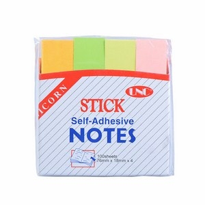 Giấy Note 3x3 Stickon Note 4màu dọc (76mmx19mm)