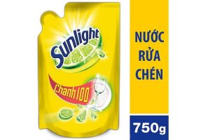 Nước rửa chén Sunlight chanh 750g túi. Giá hãng-19K