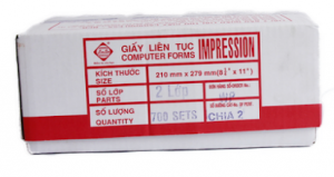 Giấy in liên tục 210 x279mm 2 liên chia 2