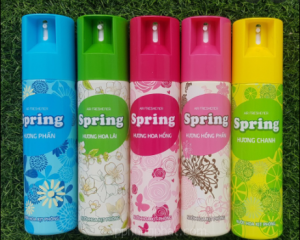 Xịt phòng Spring 280 ml (hương phấn,hoa hồng,hồng phấn, lài)